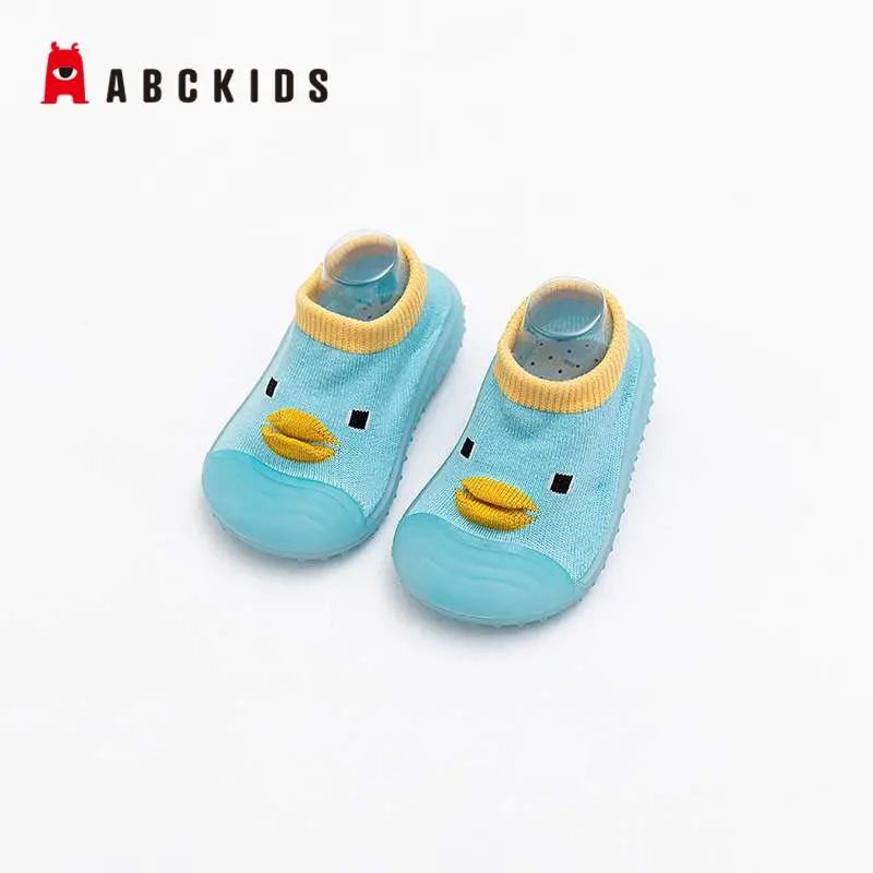 ABC KIDS Flat Baby Sock Shoes Non Slip  Rubber Sole For Winter Thick Cotton Animal Sty