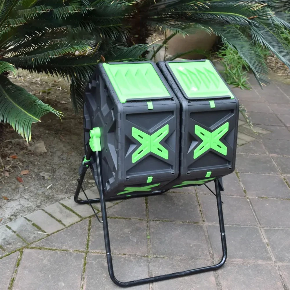 Vertak 120l 32 Gallons Compost Tumbler Bin Double Rotatable Compost