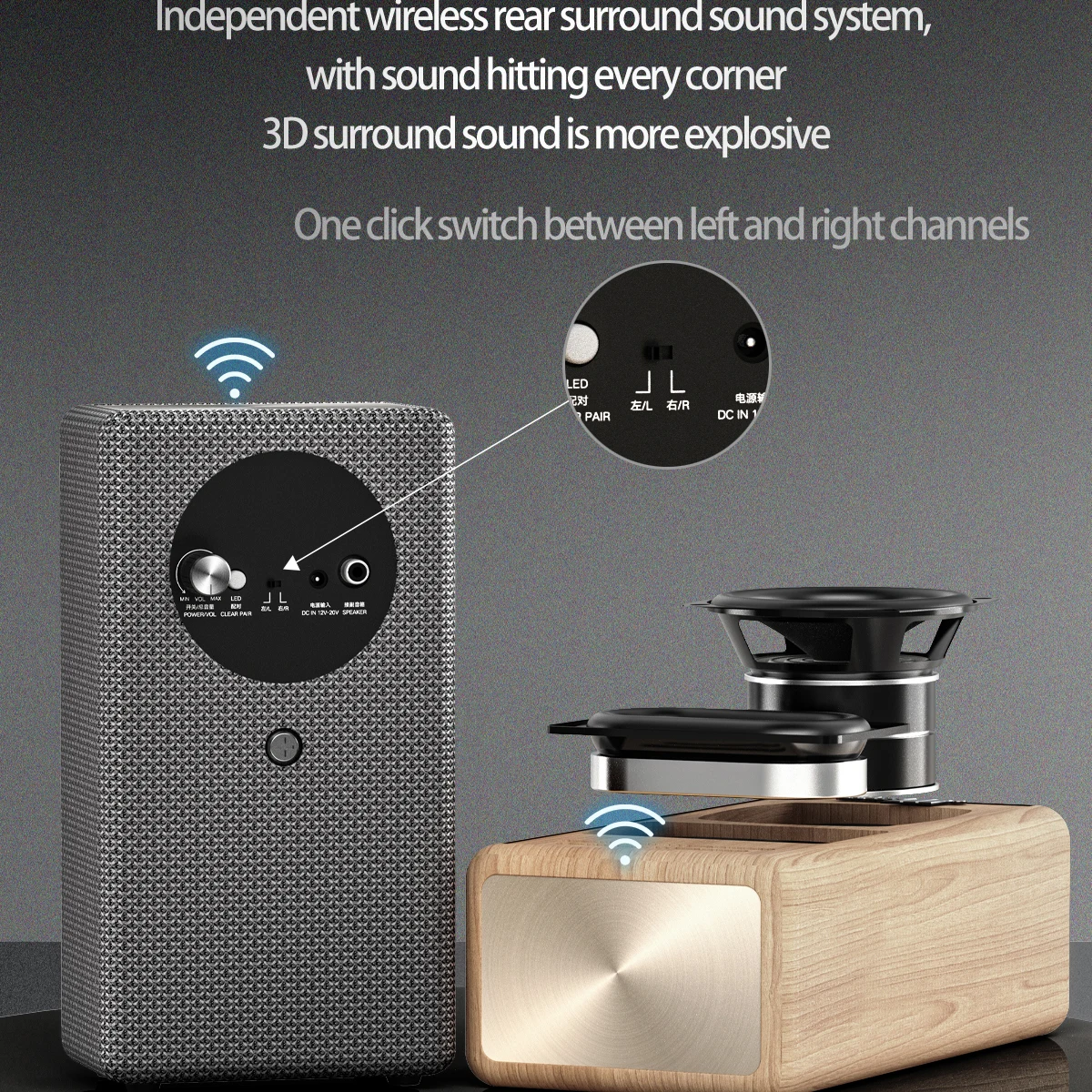 Home Theater Wireless Speaker Set with 8-inch Subwoofer