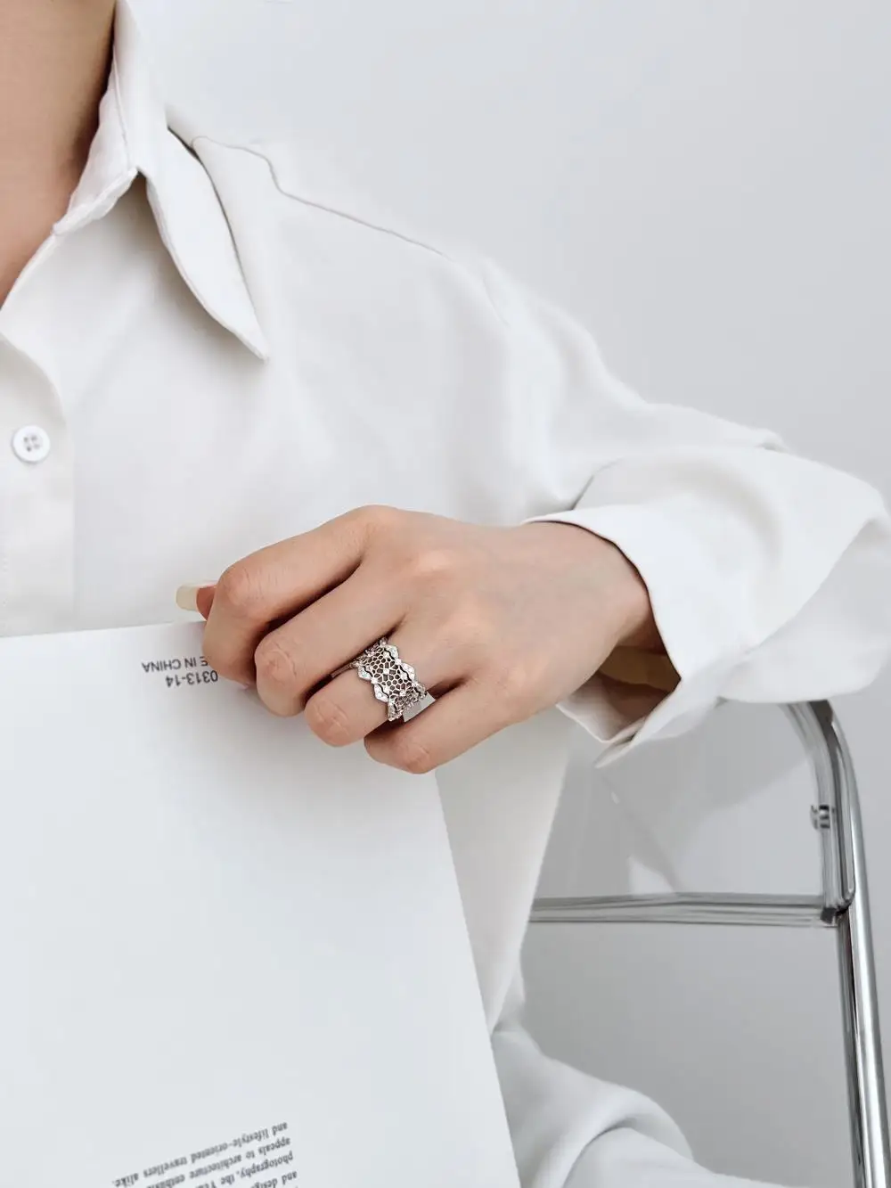 KAKODIY Beehive Elegant Engagement Wedding 5A Zircon 925 Sterling Silver Ring for Women detail 1