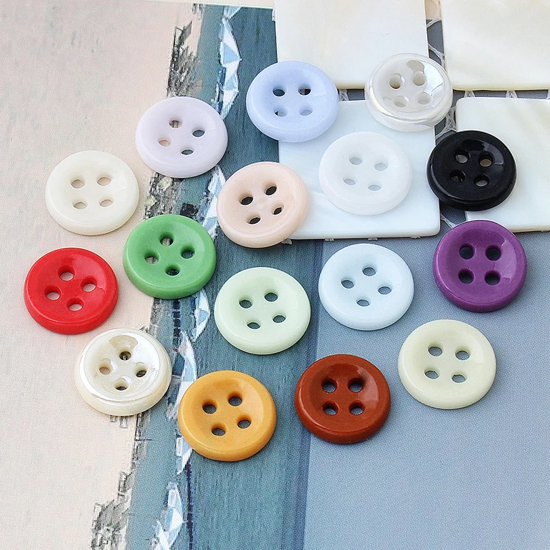 Fancy Style Colorful Sewing 4 Holes Ceramic Button For Clothes