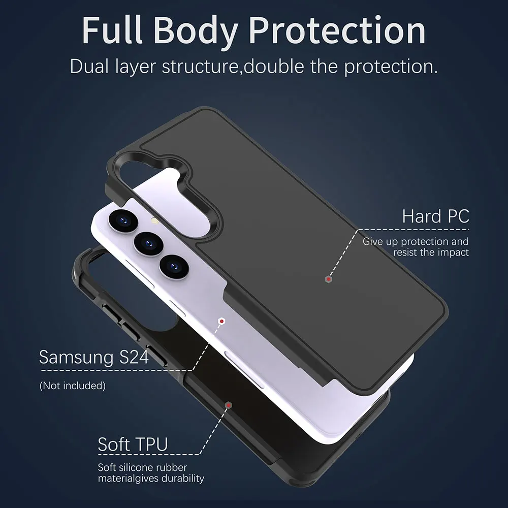 Tpu Pc Phone Case For Samsung Galaxy F55 C55 M55 S24 Plus S23+ S22 Luxury Cell Simple Business Anti Fall Scratch Sjk493 Laudtec manufacture