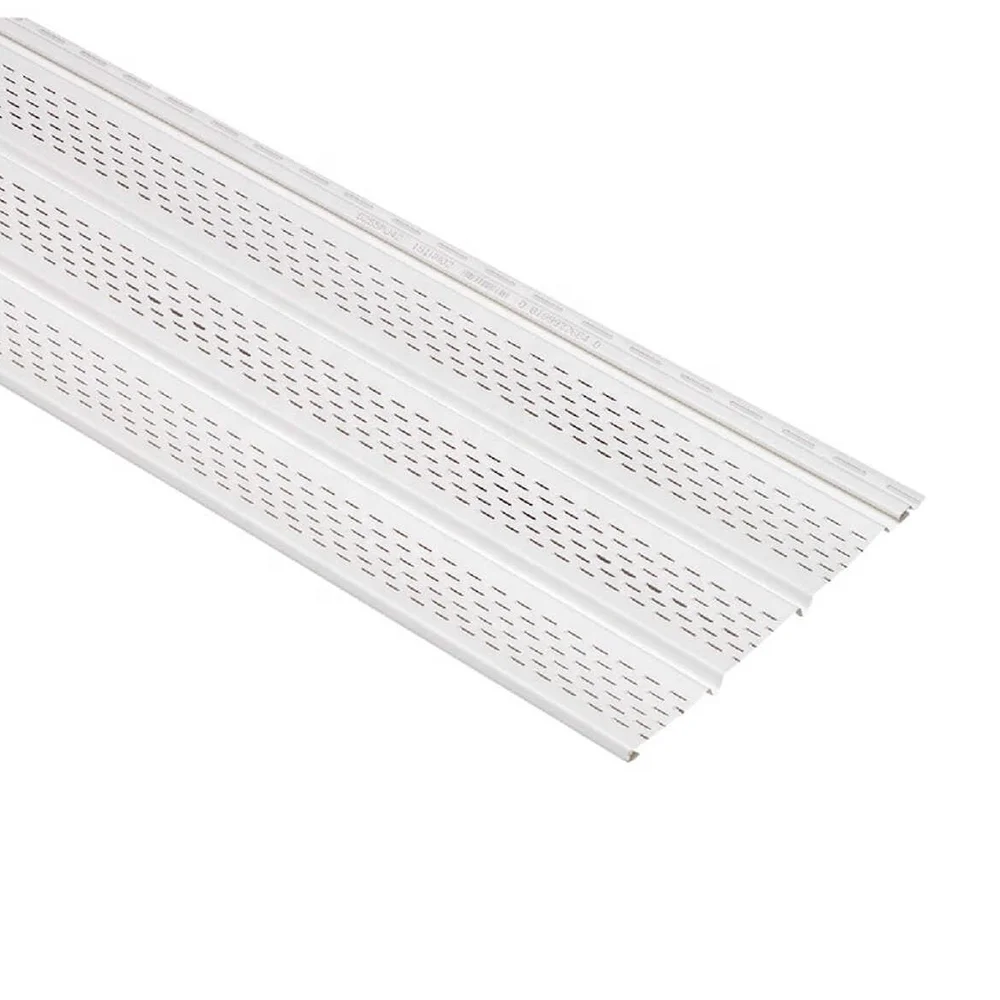 Fentech Modern Full-Color PVC Vinyl Vented Soffit Waterproof Soundproof Strip Ceiling Tile for Apartment Fireproof Material