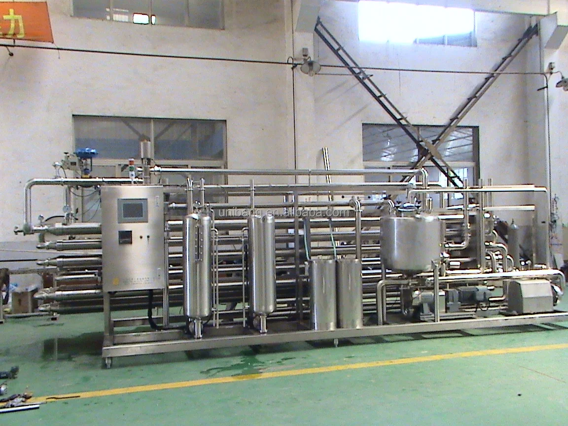 1000L Tubular  Pasteurisation Machine in Dairy Production Line Milk Processing Plant 2000L UHT Pasteurizer for Tofu Spread