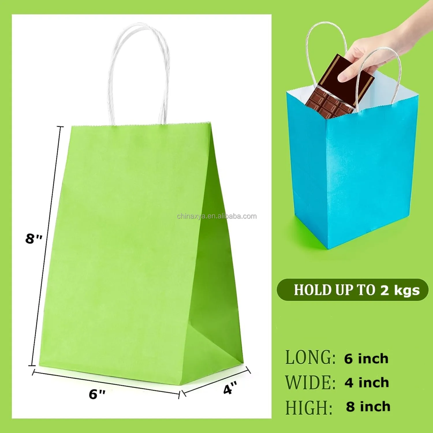 Customized restaurant take away bags White Flat Handle Take Away Fast Food Packaging Kraft Paper Bag manufacture