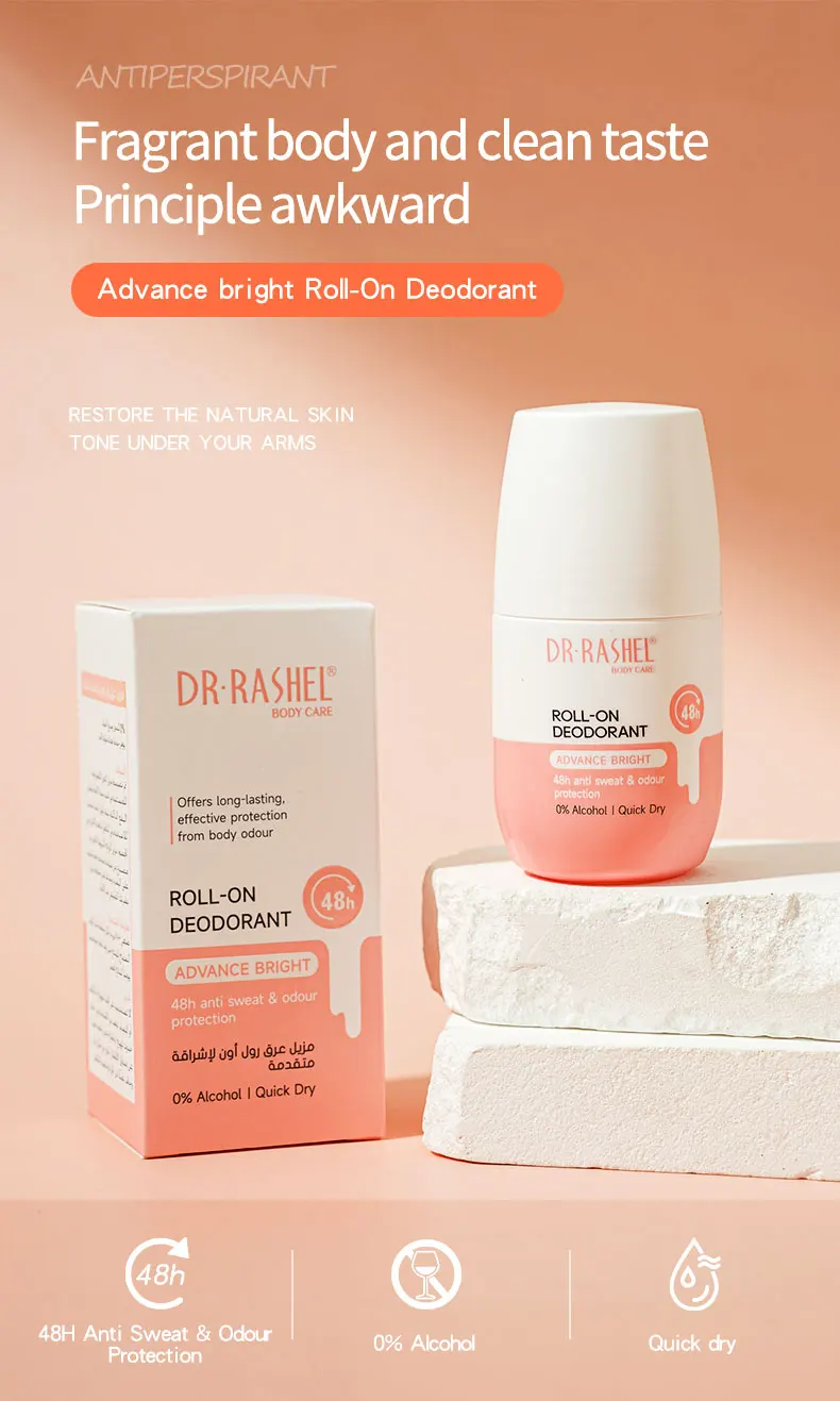 For DR RASHEL Advance Quick Dry Roll-on Antiperspirant Deodorant 48h Anti-Sweat & Odour Protection Solid Form Armpit Whitening