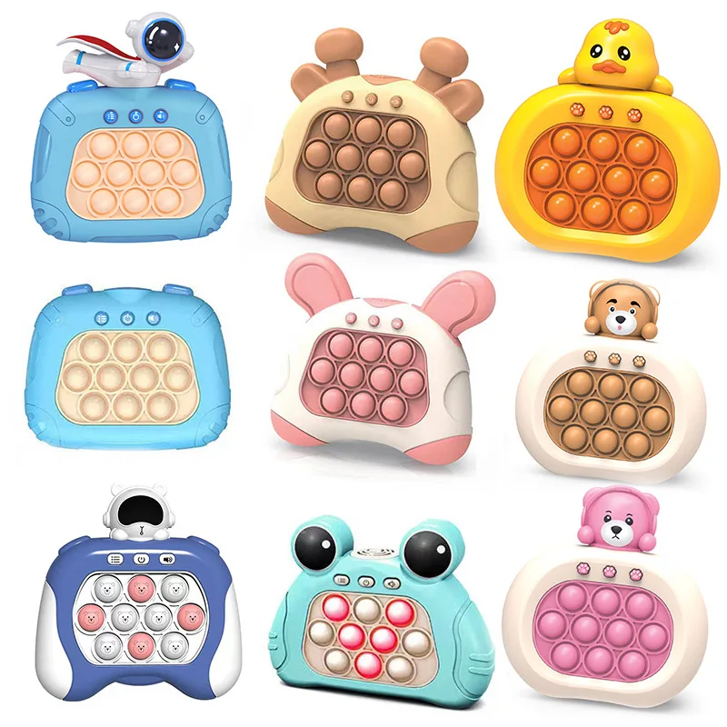 Quick Push Game Electronic Pop Light up Game for Kids Push Puzzle Pop Sensory Fidget Toy Puzzle Fidget Game Toys