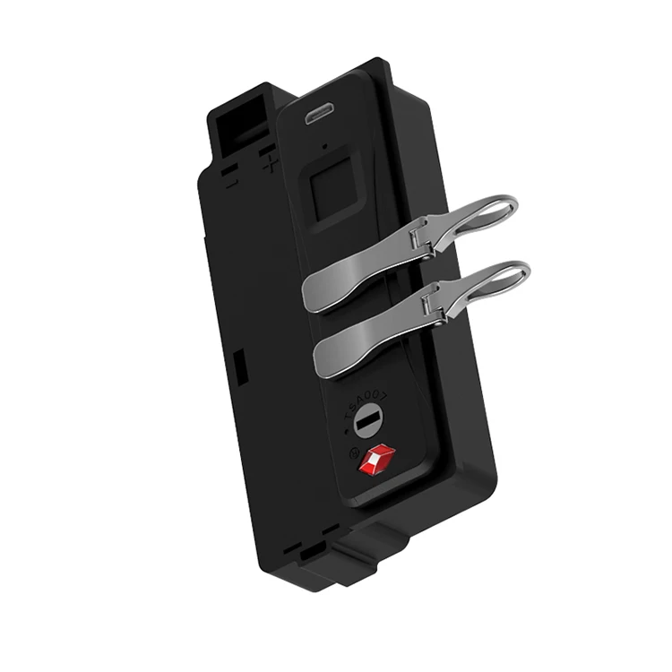 Embedded TSA  Intelligent  Fingerprint Lock Accessories for Suitcase Luggage Finger Code Lock Built in Battery Zipper Puller Set