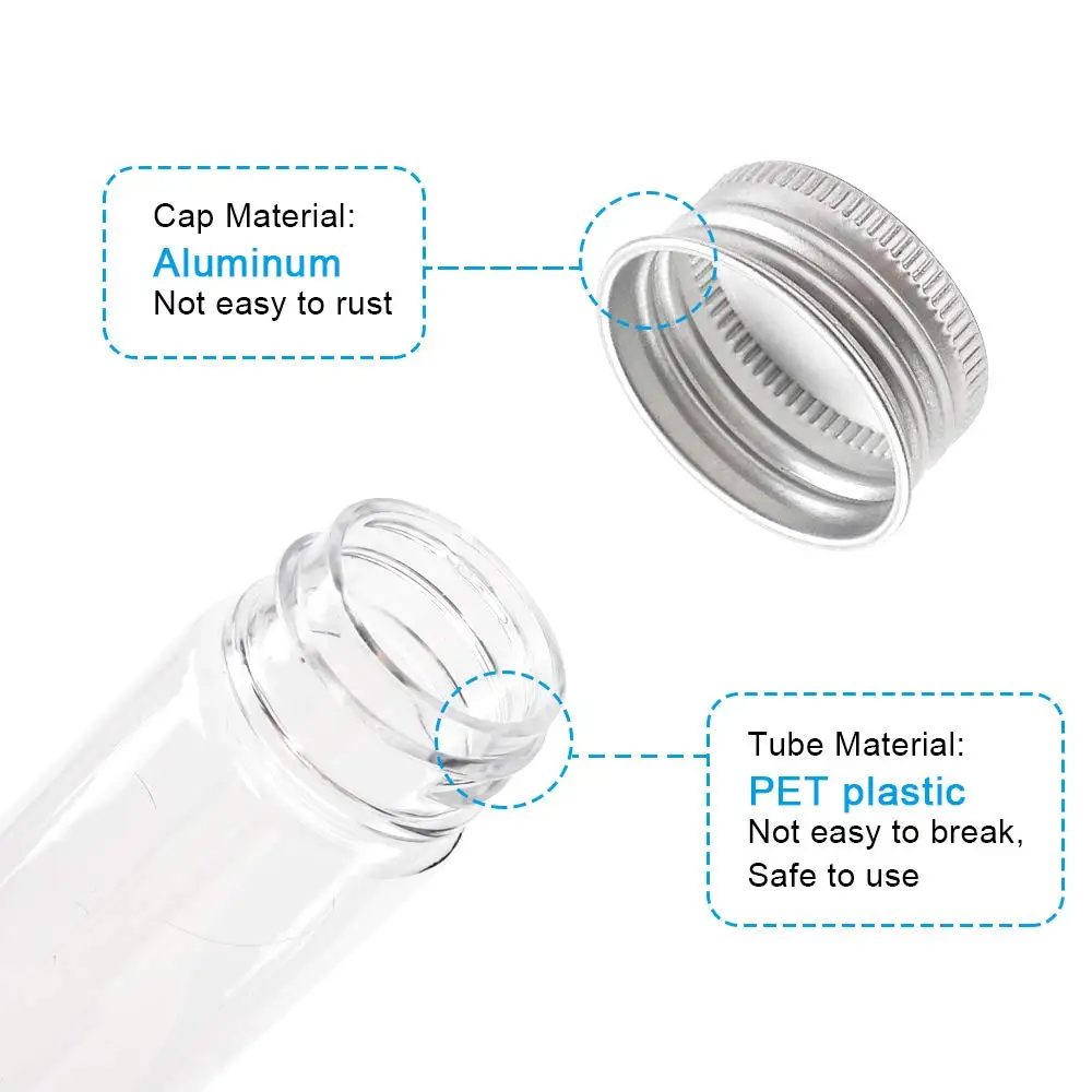115ml Plastic Test Tubes Large Test Tubes Containers for Bath Salt Candy Storage