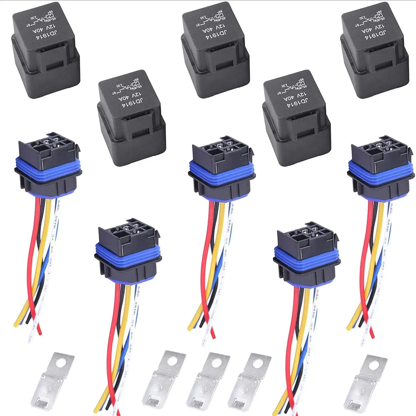 Car Relay 12v Universal Automotive Relay Kit 4 Pin Waterproof 5 Pin ...