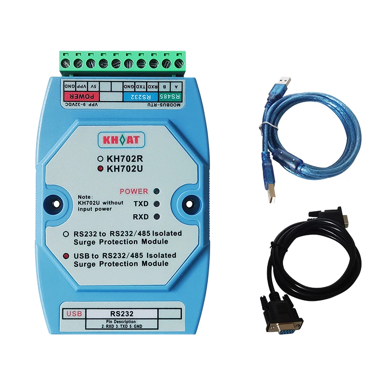KH702U High Quality Digital Input Output Module 4-20MA RS485/RS232 USB Communication Converter Single Output Inverter Converter
