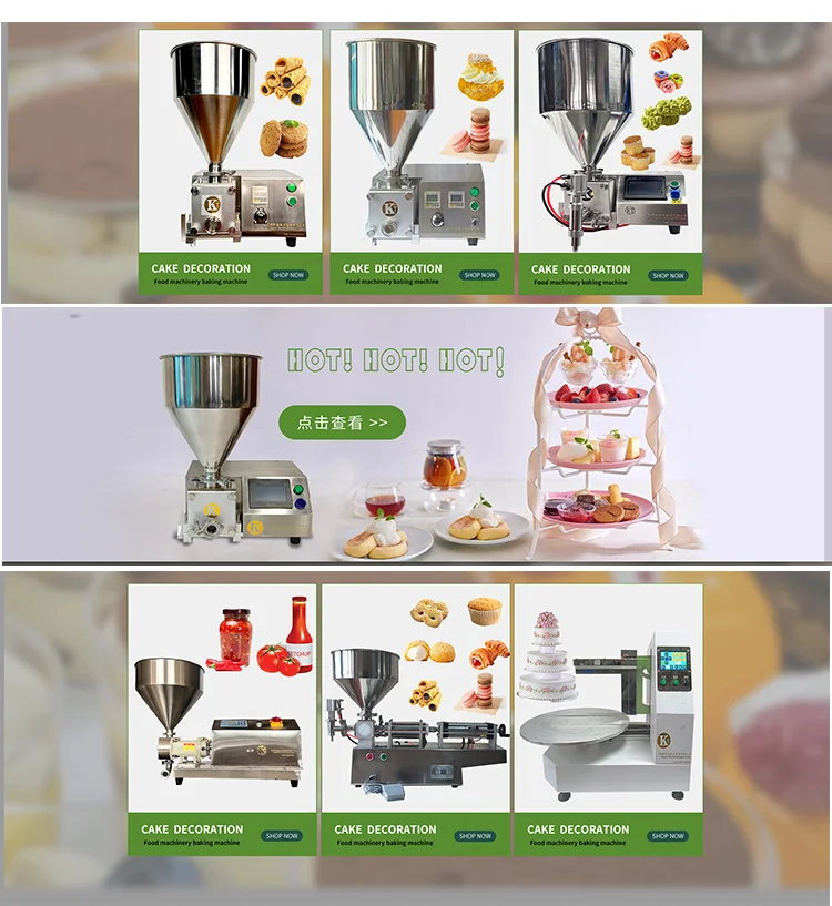 Pastry Injection Machine Pneumatic Jam Butter Puff Core Injection Bread Filling Machine Used for ...
