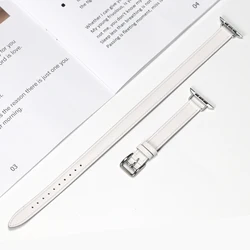Новые поступления двойной тур Тонкий Натуральная кожа петля ремешок для смарт-часов для Apple iWatch 7 41 мм 45 мм браслет