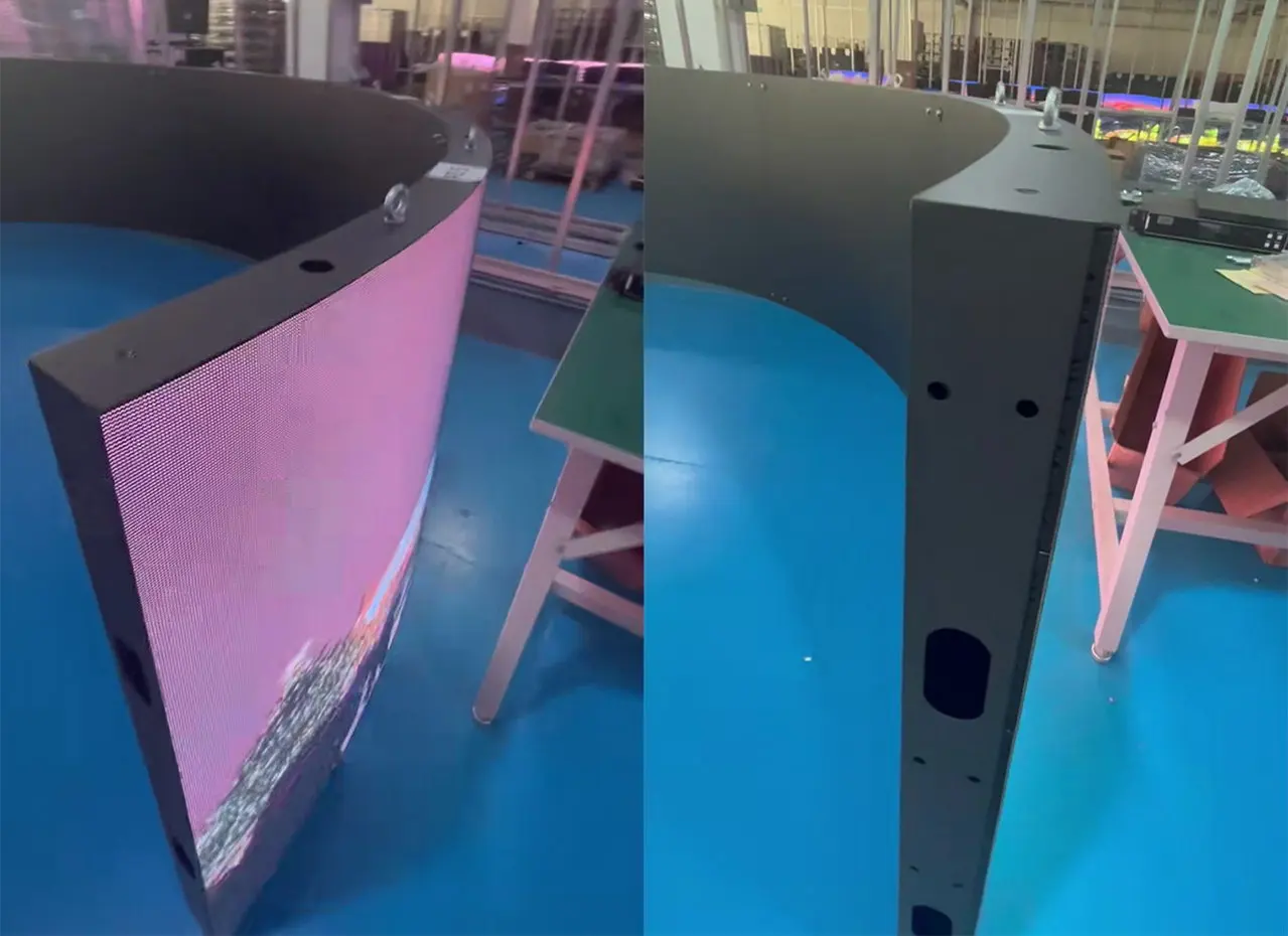indoor hanging circle curved led display