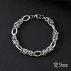 9mm carved egg-shaped bracelet - 21cm