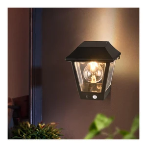 Vertak Lightweight 1200mAh Battery Solar Wall Lamp Outdoor IP44 Led Wall Mount Lamps with 4.5m Distance Sensor