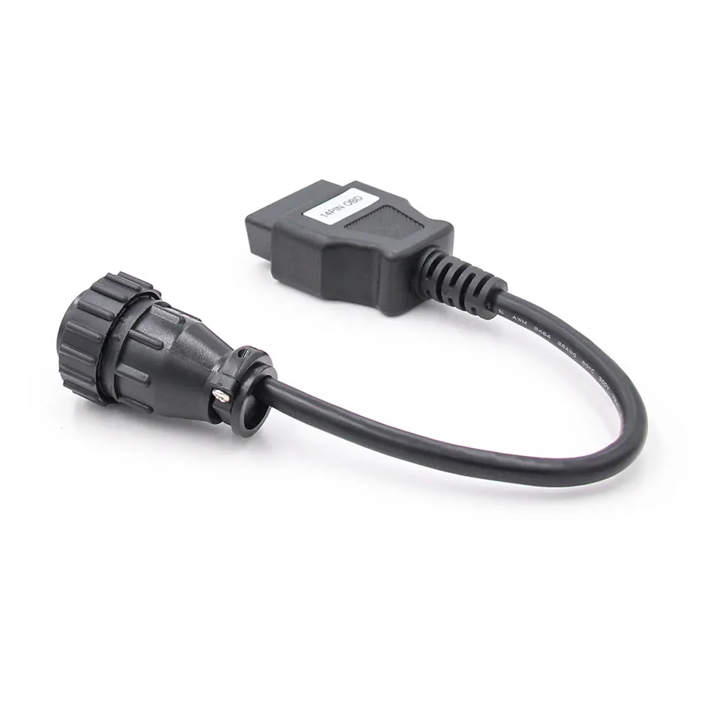 14 Pin to 16 Pin OBD1 to OBD2 Connect Cable Connector Adapter for Benz Diesel Trucks