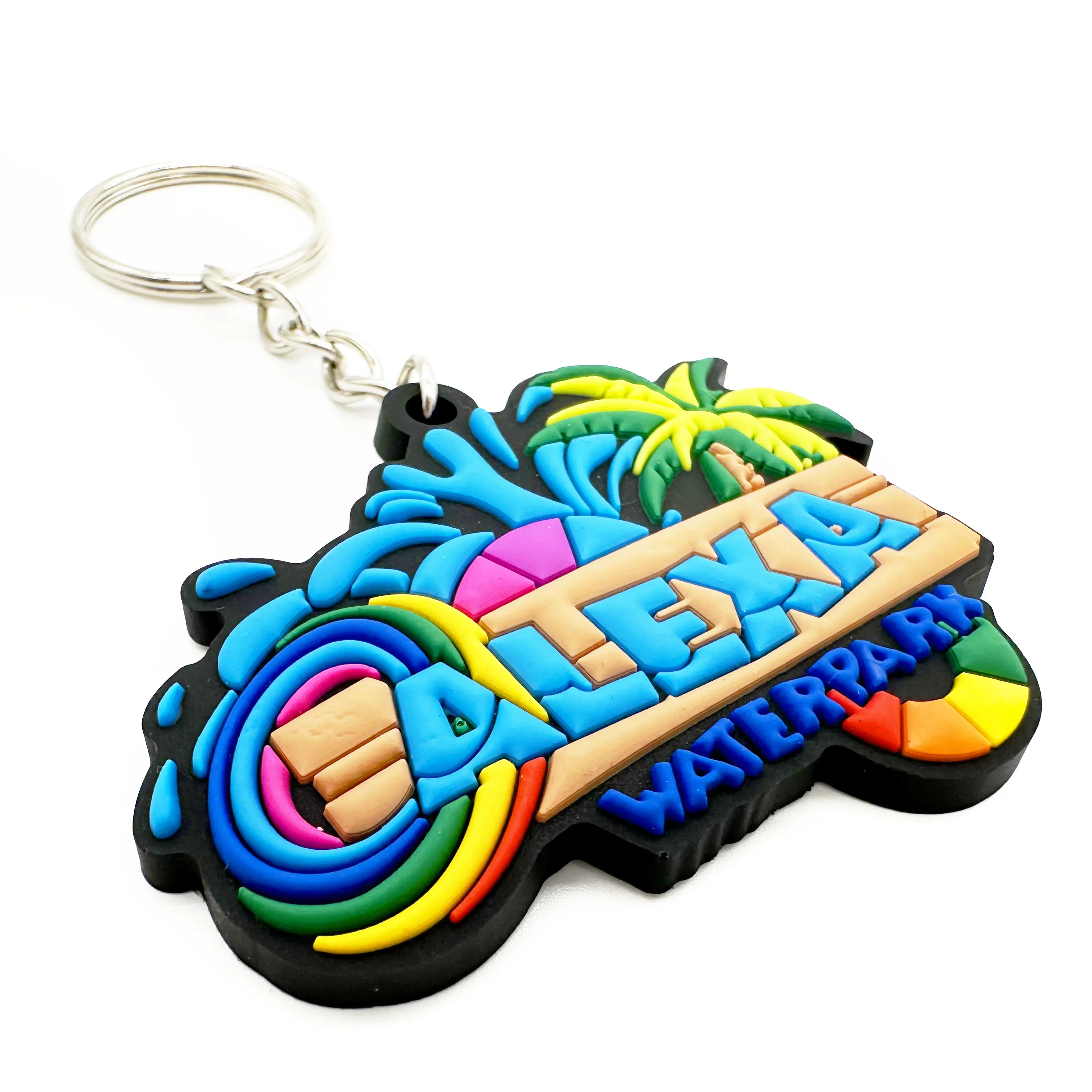 Wholesale Rubber Keychain Company logo 2/3d Effect Soft Pvc Brand Name  Keyring Key Chain Rubber Keychains - Main Image