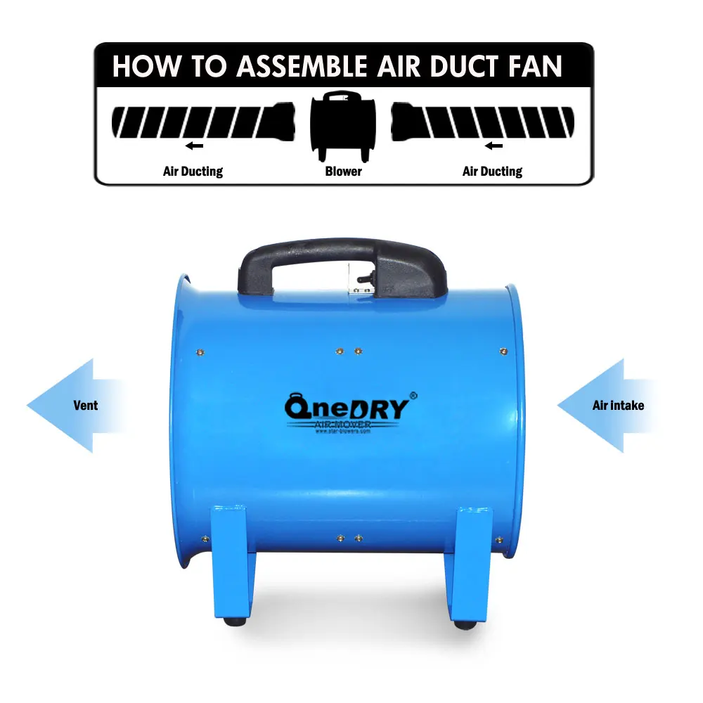 14" High Air Flow Utility Blower Portable Ventilation Fan For Waste Air