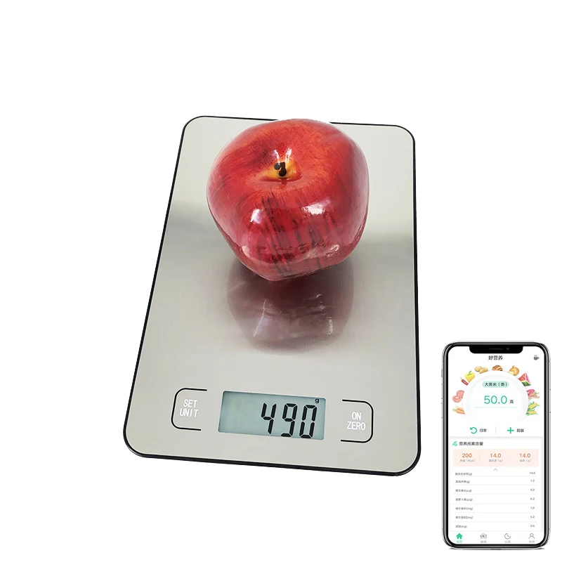BSCI AiFresh APP IOS Android Stainless Steel Digital Kitchen Food Scale Weighing Scale Cheap Price Oem Laser logo