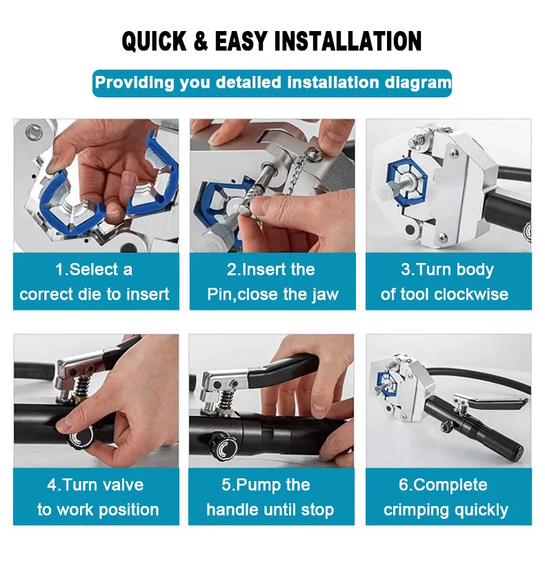 Fs7842 A/c Hose Crimper Kit Ac Hose Crimping Tool Manual Handheld