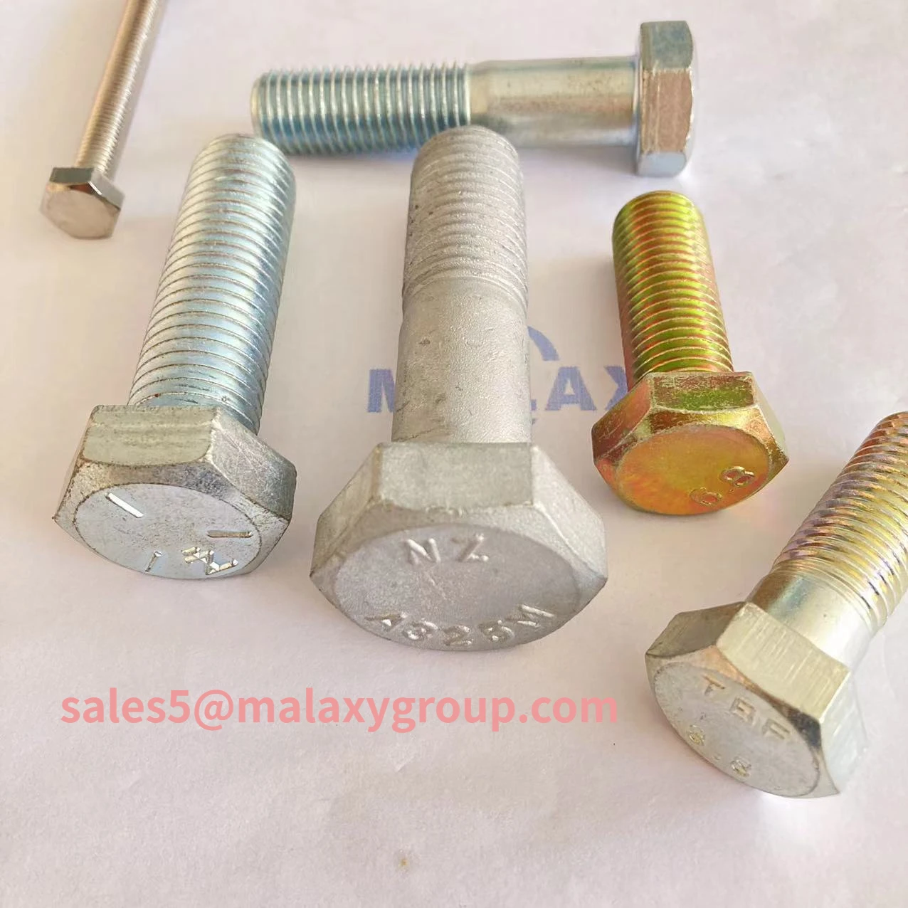 MALAXY GB/T 5783 全ネジ亜鉛メッキ六角ボルト 10.9級六角ボルト M12