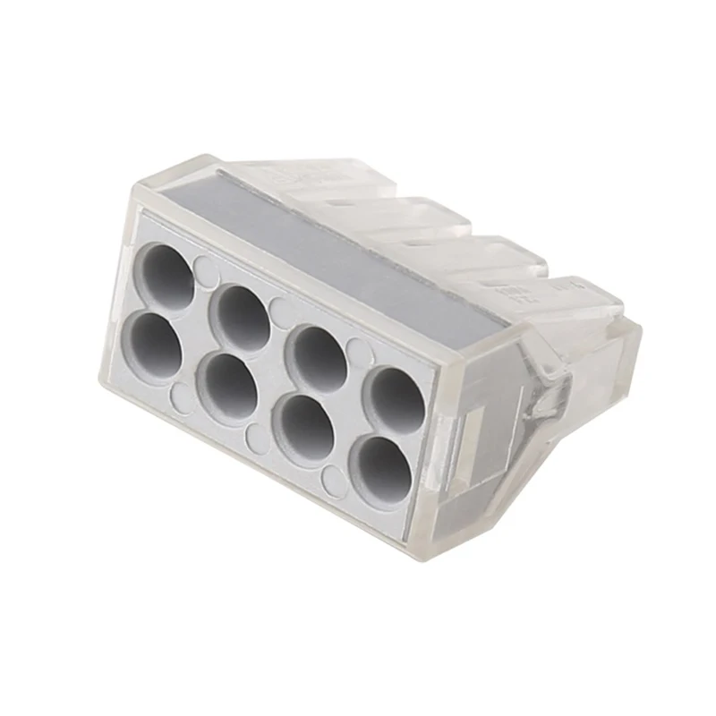 Easy operation 8 Pole Push In Wire Connector for wiring 2.5 mm2
