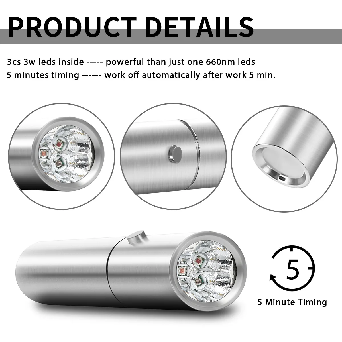 Portable Handheld Near Infrared Red Light Therapy Torch Wand for Beauty Equipment Body Horse Pet