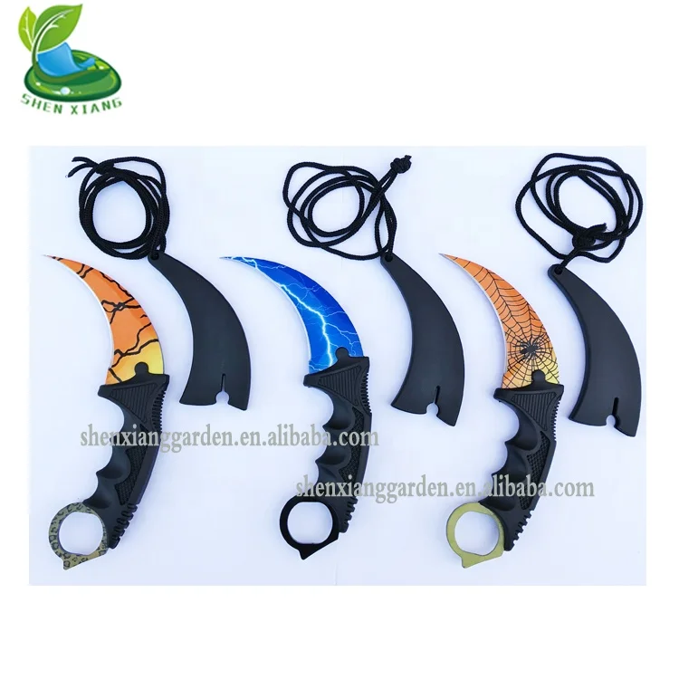 
Нож Damask CSGO с фиксированным лезвием, керамбит Counter Strike, военный уличный нож, цветные полосатые ножи с нескользящей ручкой 