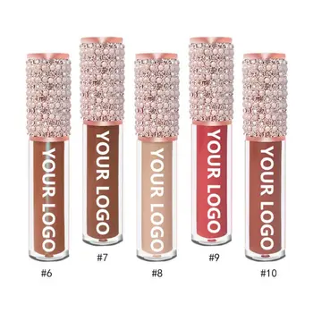 Hottest Clear Lip Gloss Private Label Custom With Rhinestone Lipgloss Tubes