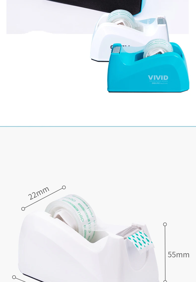 Deli 814a Cutter Small Stationery Glue Machine Sealer Tape Holder Tape