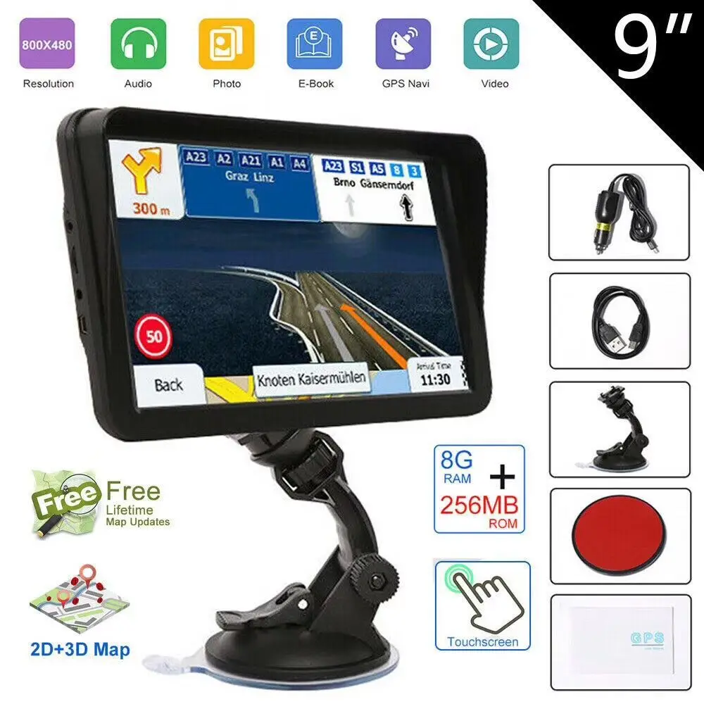 9 Inch Truck Gps Navigation With Sun Shade - Buy Truck Gps Navigation 