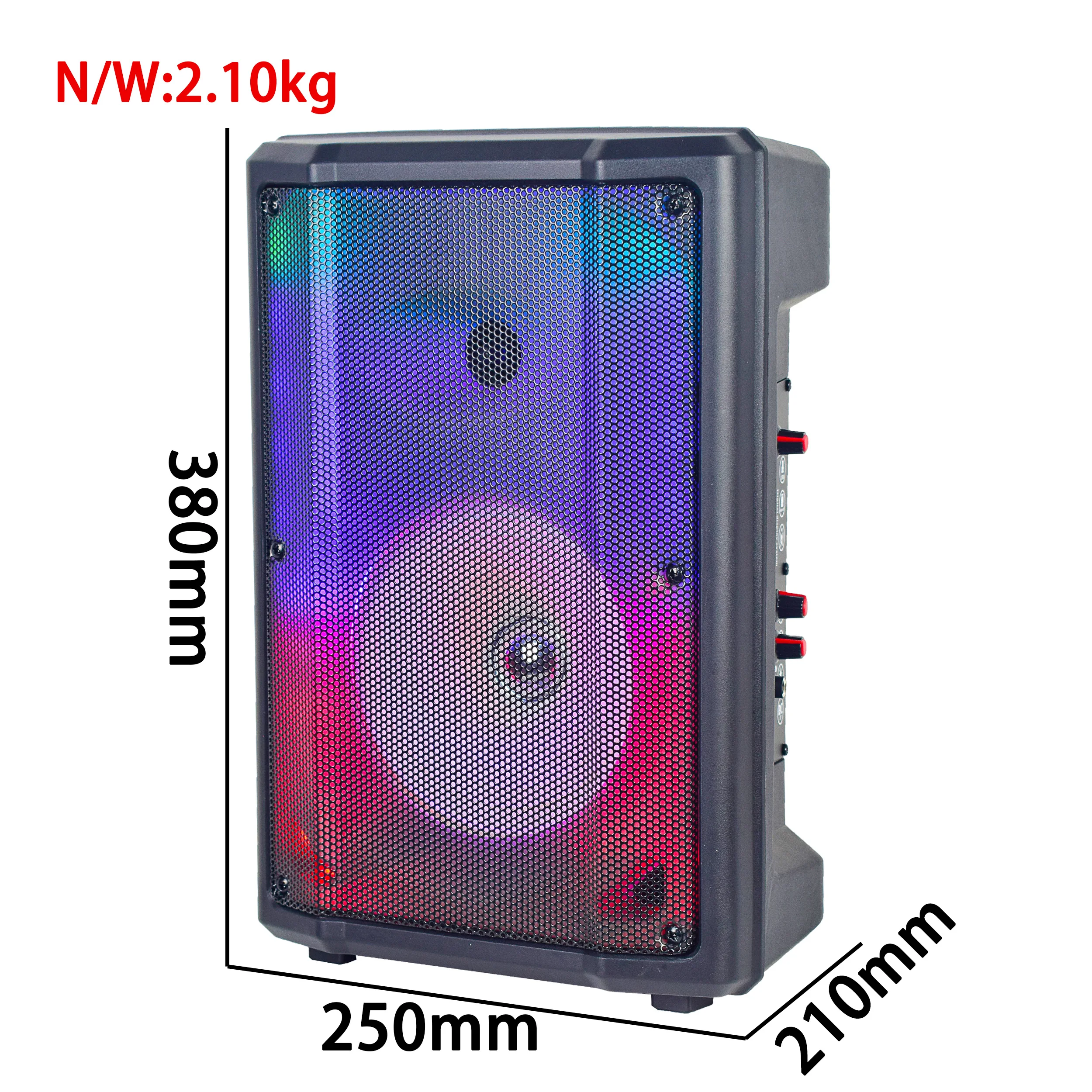 Custom Fire Led Light 8 Inch Harman Kardon Speaker Karaoke