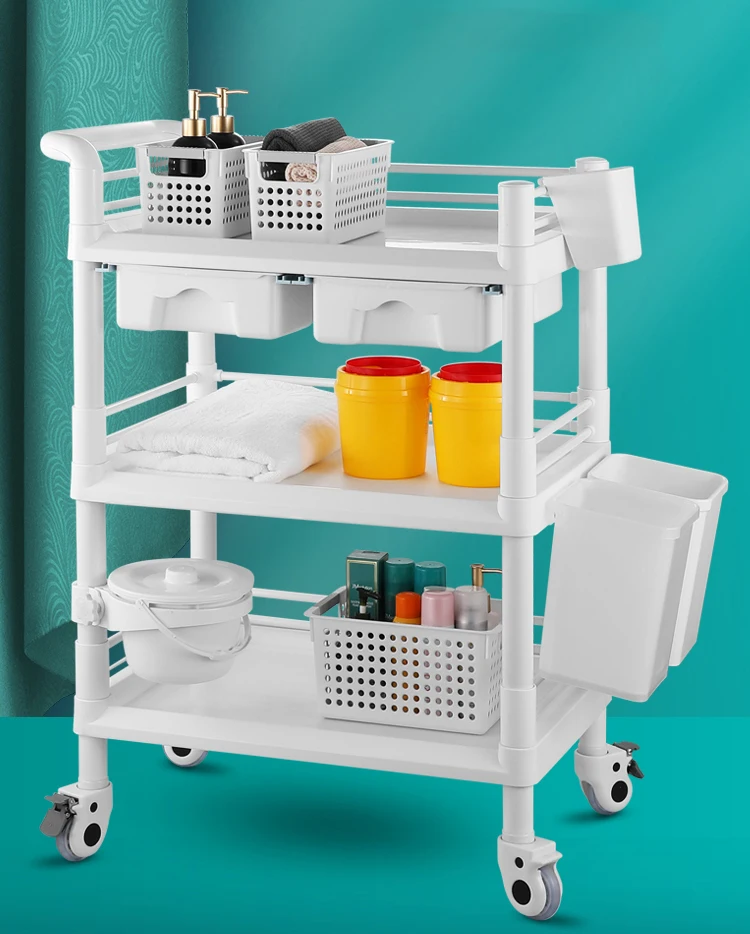 3 Tiers Pedicure Spa Nail Shop Beauty Salon Trolley Hairdressing Hair