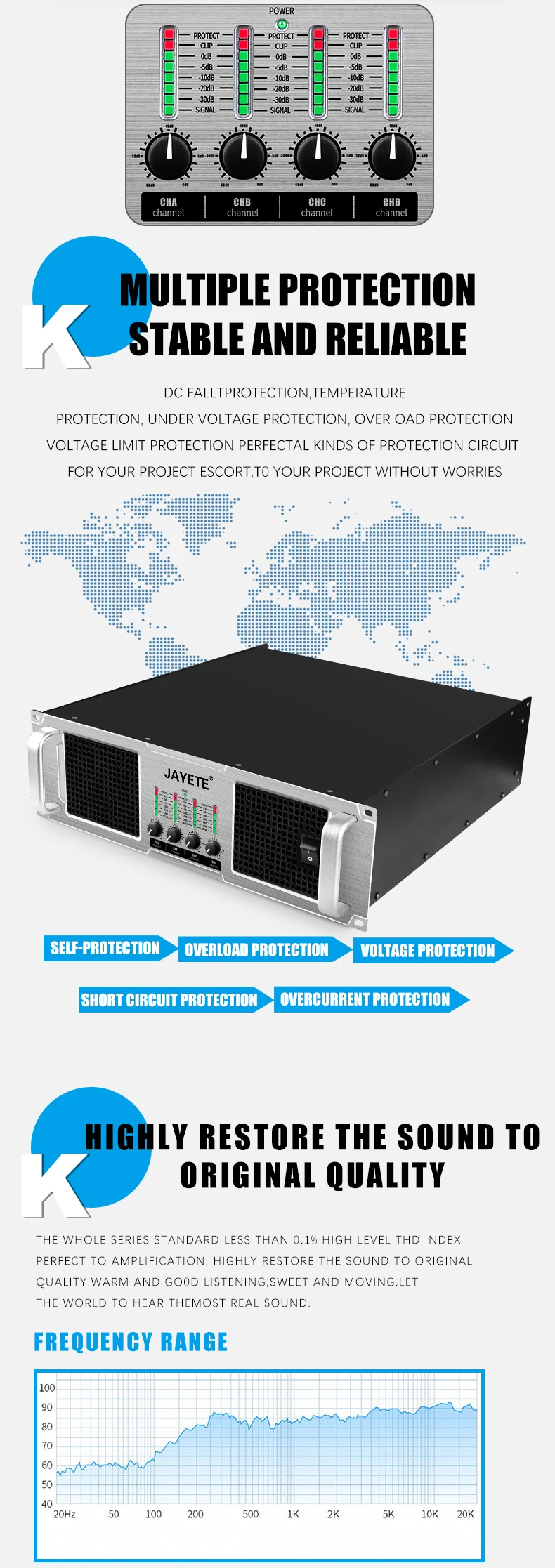 Pro Stereo Sound Ktv Sound System 10000 Watt 4 Channel Audio Karaoke