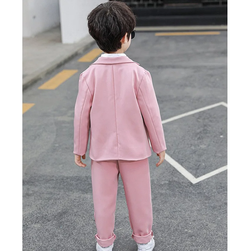 Top Grade Children Clothes Sets Formal Boy Suits Sky Blue Boys Coat Suit