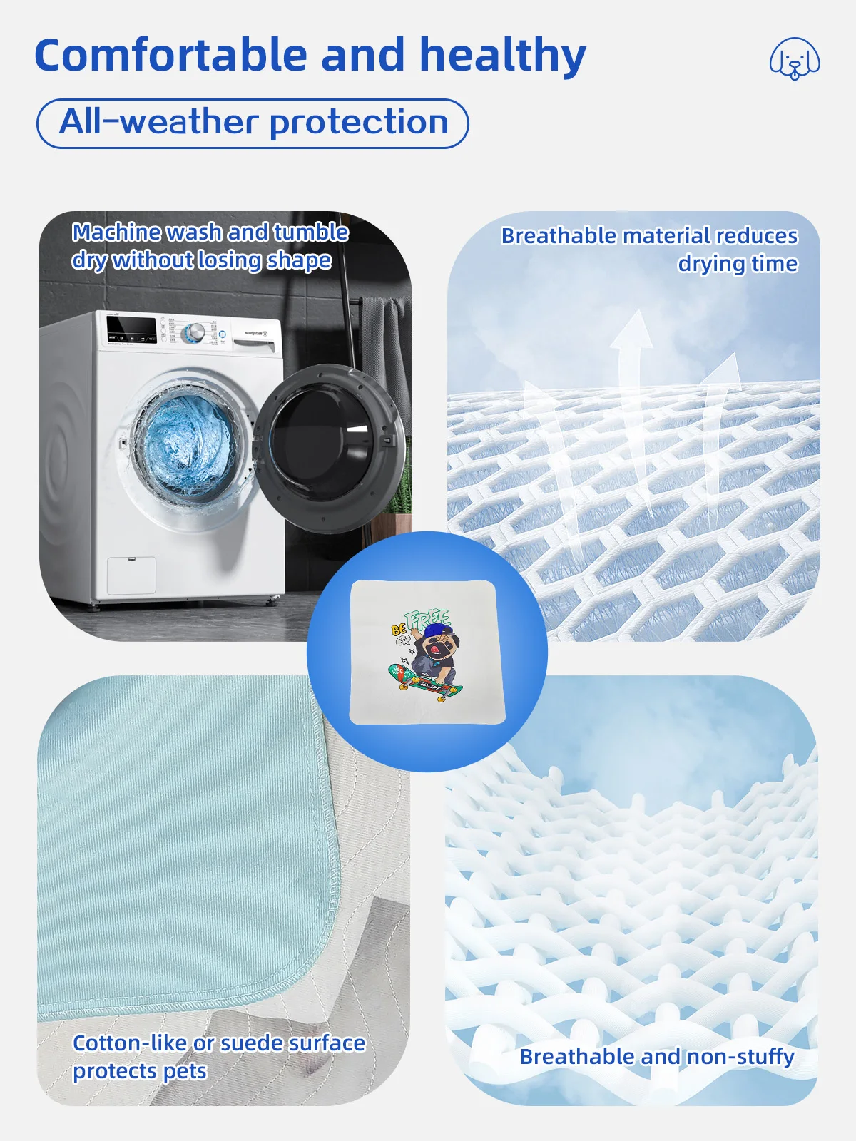 Wholesale Super Absorbent Waterproof Dog Pads Leak Proof Odor Control - product detail 4