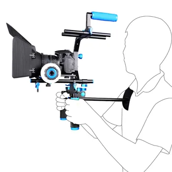 YELANGU Camera DSLR Shoulder Mount Rig With Quick Release Baseplate, Follow Focus, Matte Box detail image