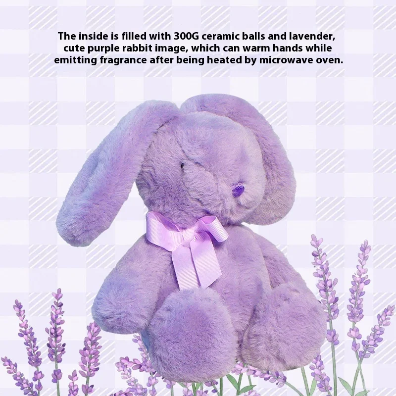 Lavender Purple Rabbit Doll - Stress Relief Plush Toy