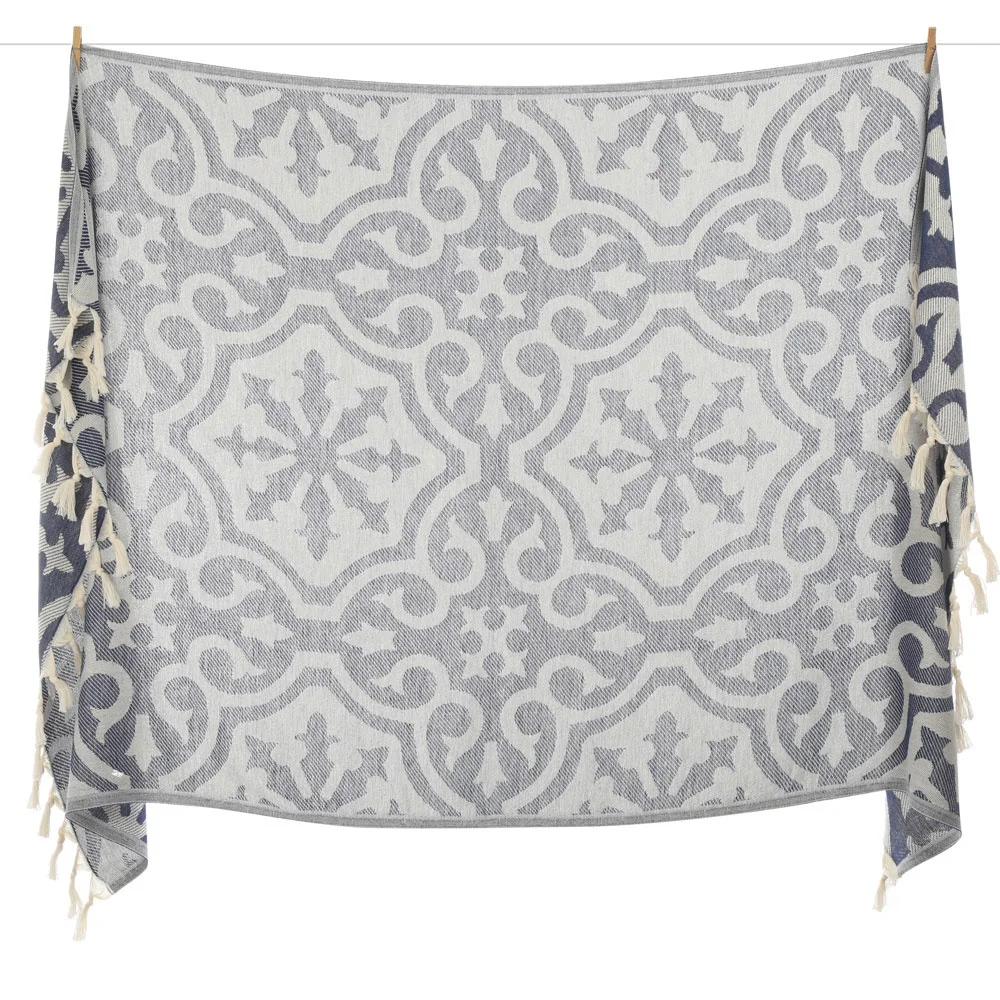 Traditional Ottoman Jacquard Symbols Patterned Clearance Peshtemal Towels Made in Denizli Turkey With Fast Shipping %100 Cotton
