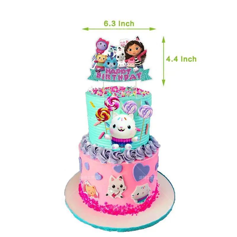 Set 13 Pezzi Decorazioni Torta Gabby - Cake Topper Personaggi Action Figure | Compleanno Bambini