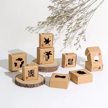 Handmade Soap Kraft Paper Packaging Airplane Box with Cut Window, Small Color Design for Wig Storage for Trinket