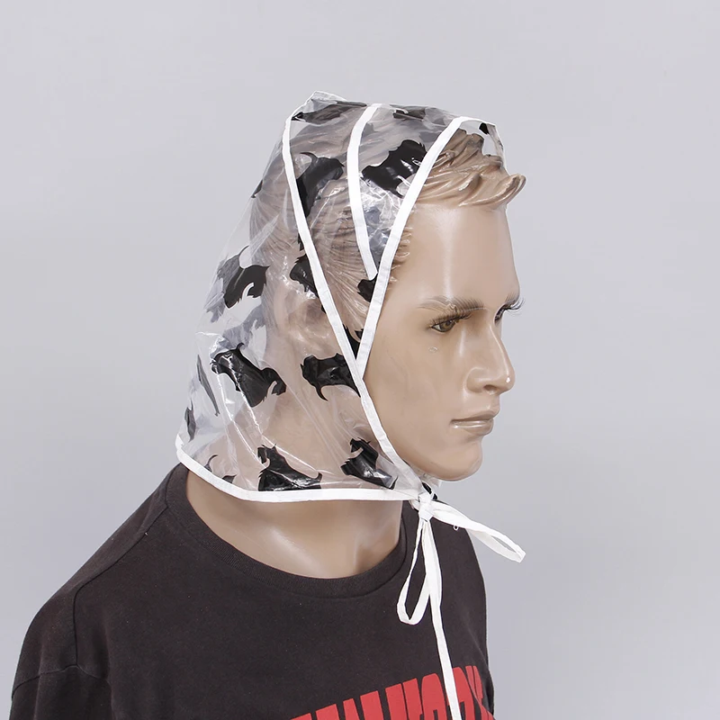 Export Europe America  Disposable Printing PE Women  Rain Bonnet