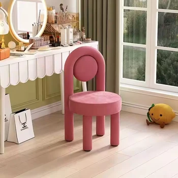 Simple Cream Makeup Chair for Home Bedroom Coffee Shop and Beauty Shop Stylish Living Room Furniture