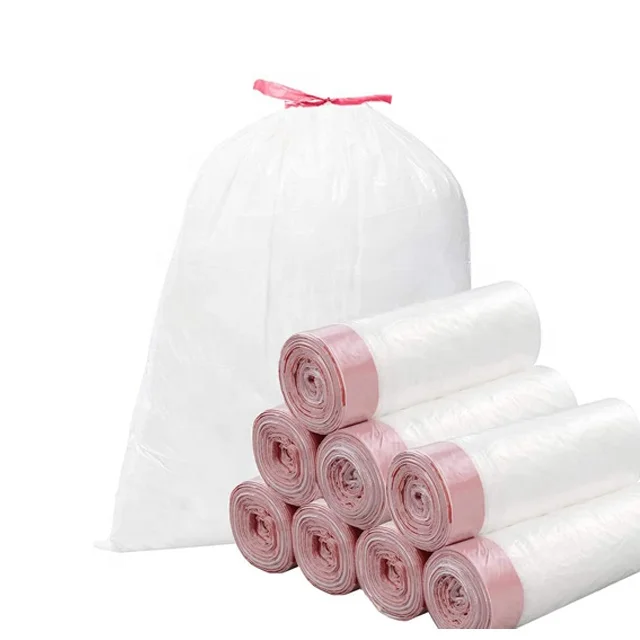 Biodegradable Supply Custom Plastic Drawstring Garbage Bags