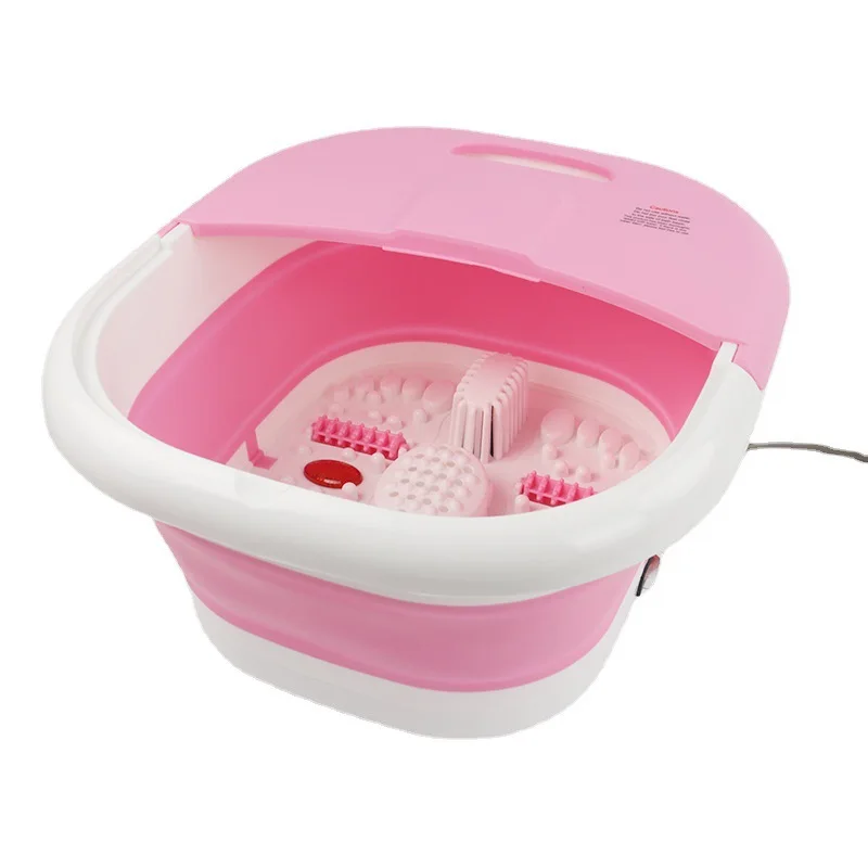 Foldable Soaking Bucket Basin Bowl Foot Spa Bath Massager Bubble Foot Spa Infrared Therapy Foot Massager Roller