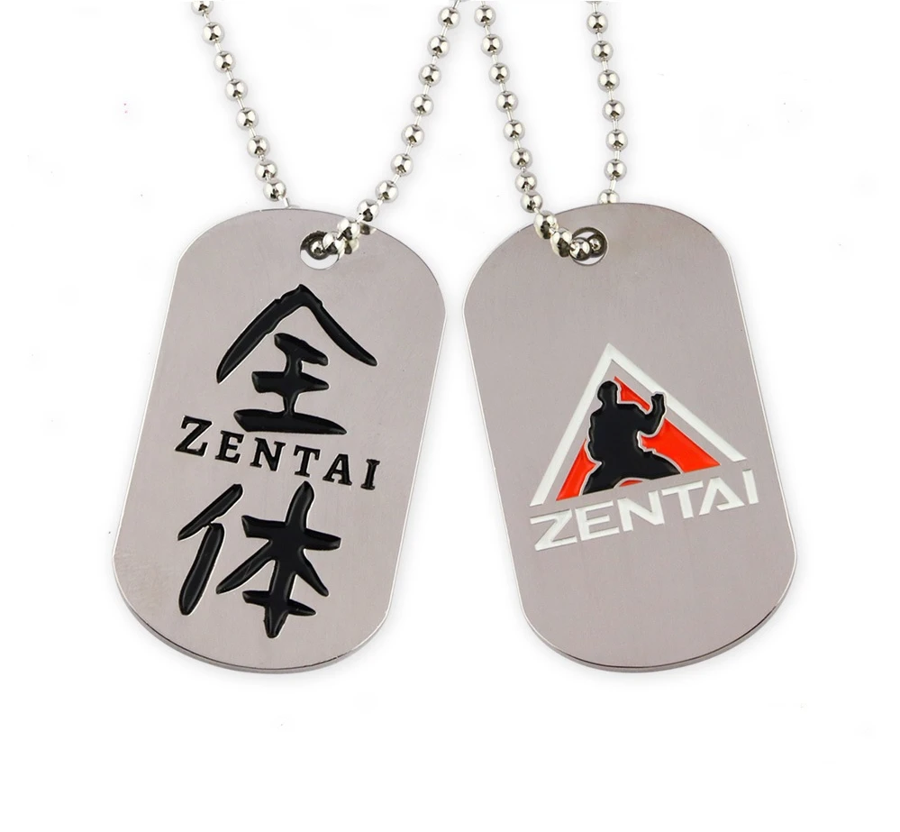 Custom Engraved 3d Embossed Military Brass Metal Dog Tags with Chain