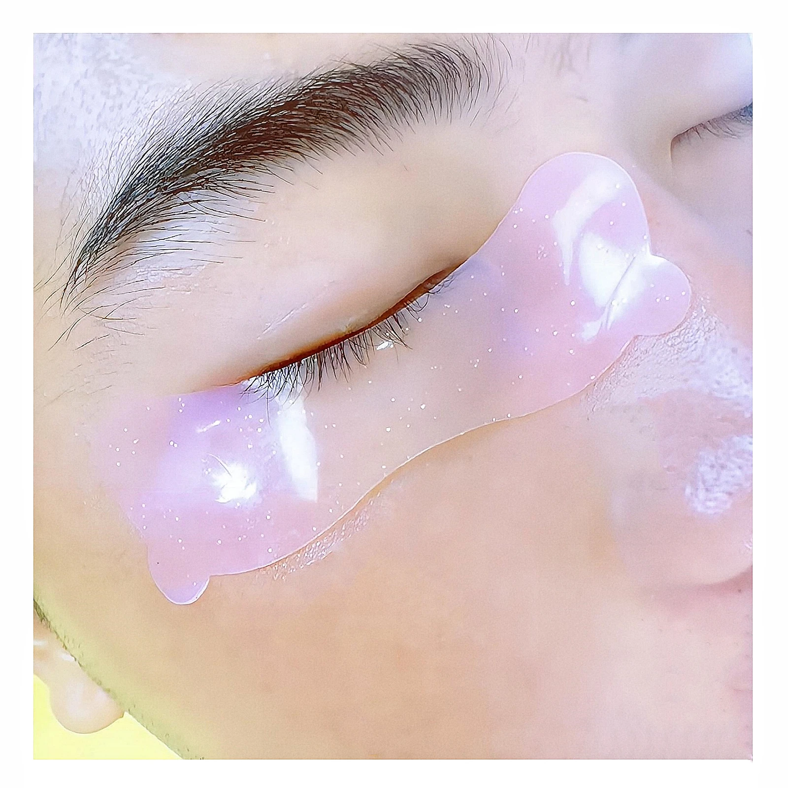 Silicone Eye Patches Reusable Lash Cover Flex Shield Self Sticky