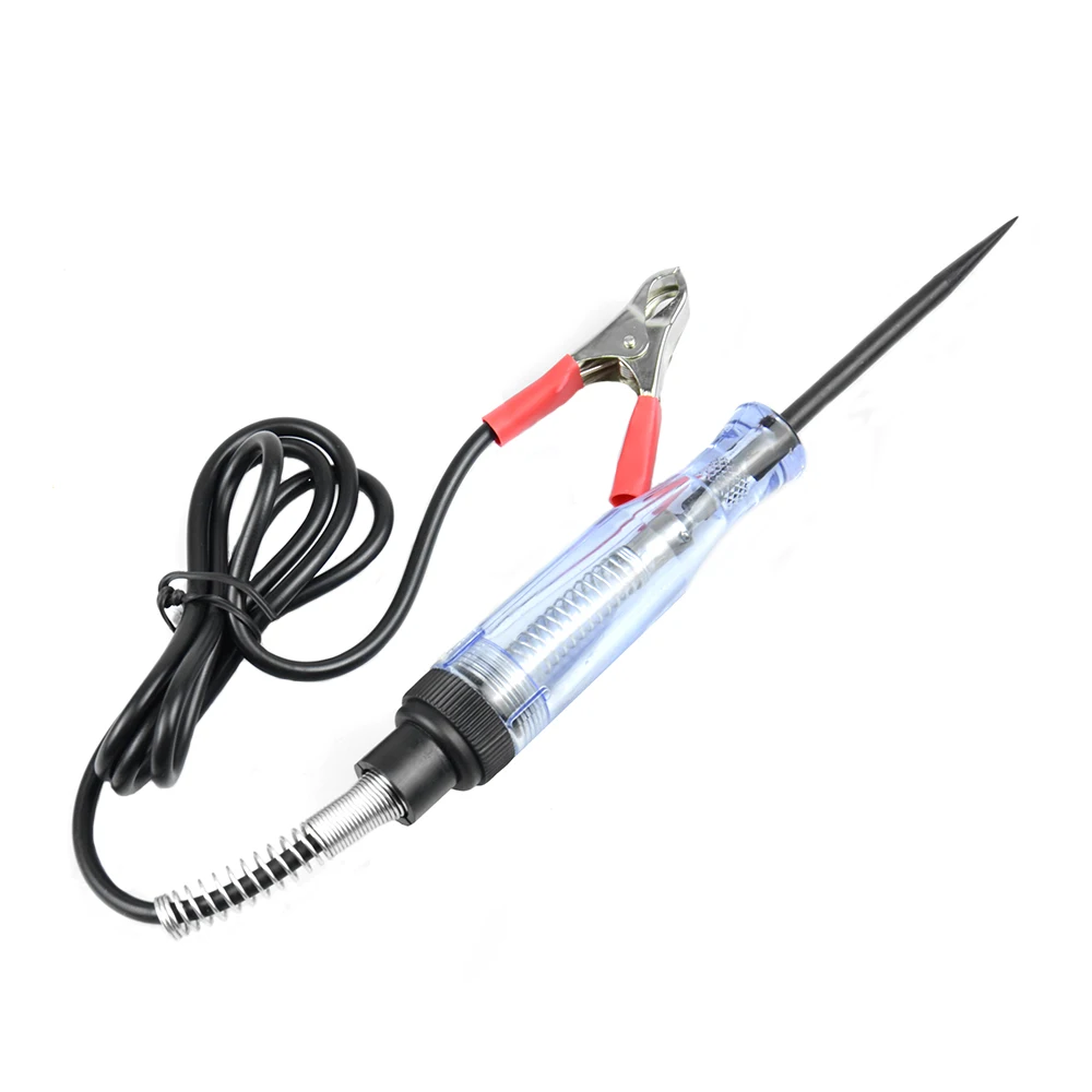 Qiilu Car Circuit Tester Pen 6-12-24V Car Auto Electrical Voltage Test Pen Light Lamp Circuit Tester Detector Probe 