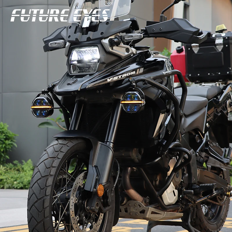 Future Eyes Phares Antibrouillard De Moto 60 W – Kit De Feux De Conduite Auxiliaires DEL (couleur De La Lumière Blanc/ambre), Projecteur Tout-terrain Pour VTT, UTV, Camions | Spot étanche Pour